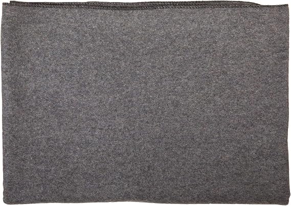 Farm Blue Wool Survival Emergency Blanket - Military Style 80 x 62 - Thick & Lightweight Army Camping - Large Camp Survival Blankets - Store in Car, Hiking, Backpacking & Festivals (Charcoal Grey)