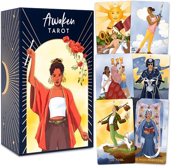 Tarot Cards with Guidebook for Beginners, Modern Rider-Waite Deck, 79 Cards