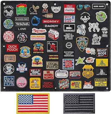 Patch Board, Tactical Patch Display, Patch Panel Holder for Military Morale Hook and Loop Patches