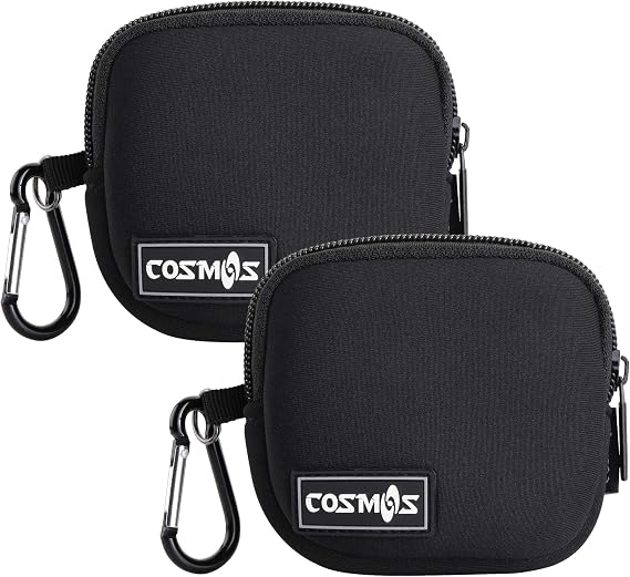 CM Pack of 2 Mini Pouch Case Bag Small Travel Storage Carrying Bag Compatible with MagSafe Power Adapter, Laptop Accessories Cables, Cords, USB Drives, Earphones