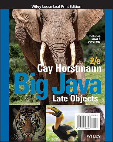 Big Java: Late Objects