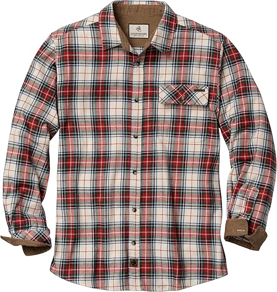 Legendary Whitetails Mens Flannel Long Sleeve Button Down 100% Cotton Shirt